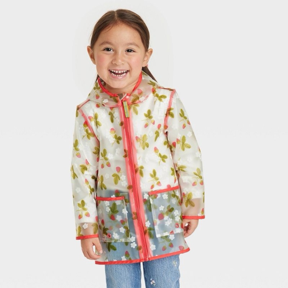 ❌SOLD ❌ 
NWOT Cat & Jack Strawberry Printed Unlined Raincoat